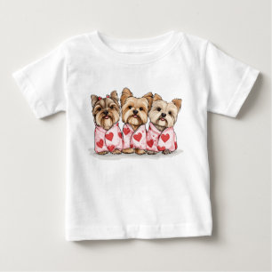 Camiseta Dia de os namorados Yorkshire Terrier Dogs