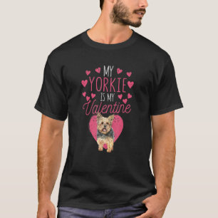 Camiseta Dia de os namorados Yorkshire Terrier My Yorkie é