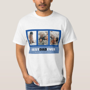 Camiseta dia de os pais 3 Fotografia Colagem Personalizada