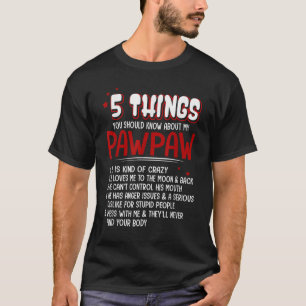 Camiseta Dia de os pais 5 Coisas Que Você Deveria Saber Sob
