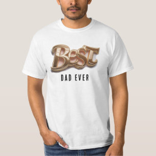 Camiseta *~* Dia de os pais AP86 MELHOR PAI NUNCA Dourado