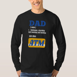 Camiseta Dia de os pais Atm Papa Família Gráfica