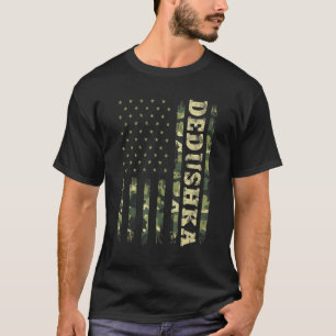 Camiseta Dia de os pais Avô Dedushka Camouflage Americano