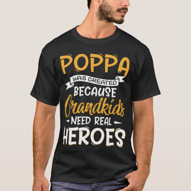 Camiseta Dia de os pais Avô Foi Criado Poppa (Frente)