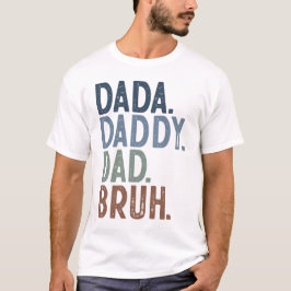Camiseta Dia de os pais BRUH PAI DADA COR Moderna