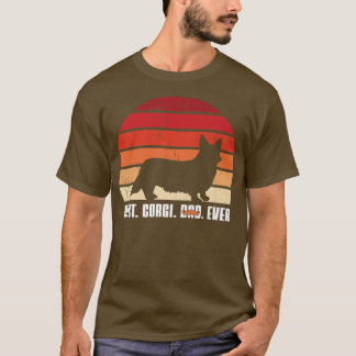 Camiseta Dia de os pais Corgi Dog Lover Retro Best Corgi Da