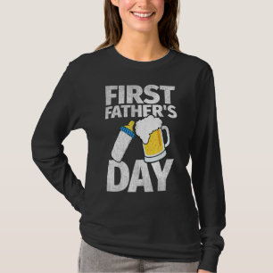 Camiseta Dia de os pais Da Menina Pai De Frasco De Cerveja 