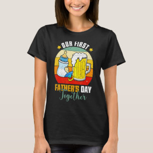 Camiseta Dia de os pais Da Menina Pai De Frasco De Cerveja 