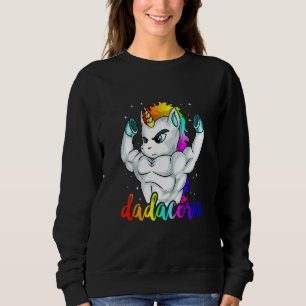 Camiseta Dia de os pais Dadacorn Unicorn Pai Gym Muscle Uni