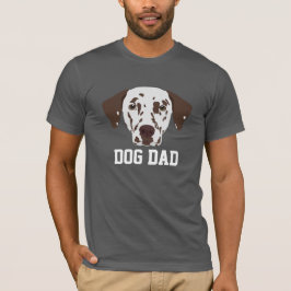 Camiseta Dia de os pais Dalmático De Pai Cão De Olho Castan