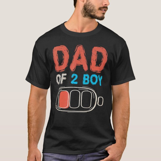 Camiseta Dia de os pais De 2 Boys Apresenta Ideal (Frente)