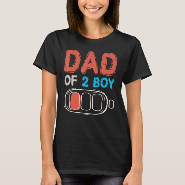 Camiseta Dia de os pais De 2 Boys Apresenta Ideal (Frente)