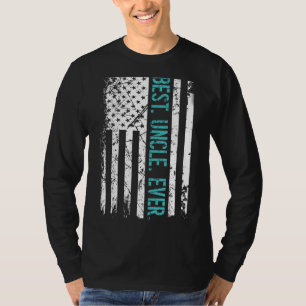Camiseta Dia de os pais de Bandeira Americana do Melhor Tio