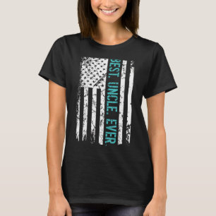 Camiseta Dia de os pais de Bandeira Americana do Melhor Tio