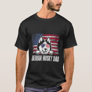 Camiseta Dia de os pais De Bandeira Da Sibéria, Pai America