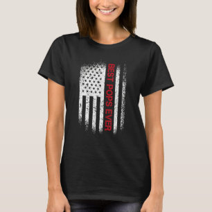 Camiseta Dia de os pais De Bandeira De Mens Melhores Pop Da