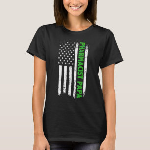 Camiseta Dia de os pais de Bandeira Papa-Americano
