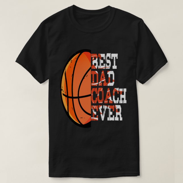 Camiseta Dia de os pais de basquete, melhor treinador de pa (Frente do Design)