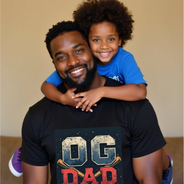 Camiseta Dia de os pais de beisebol com Pai OG personalizad (Criador carregado)