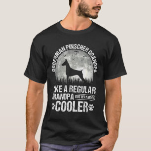 Camiseta Dia de os pais de Cachorro Doberman Avô Moon Vinta