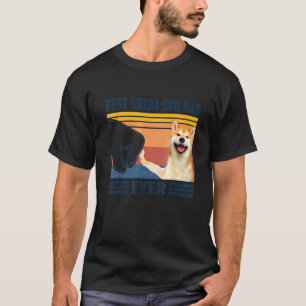 Camiseta Dia de os pais de Caninos Melhor Pai Shiba Inu