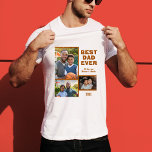 Camiseta Dia de os pais de Colagem de Fotos Ever 3 do Melho<br><div class="desc">Dia de os pais De Colagem De Fotografias Do Melhor Pai Moderno 3 T-Shirt. Esta camiseta tem 3 fotos,  tipografia moderna e moderna e ousada,  nomes e anos. Adicione seus nomes,  3 fotos e o ano.</div>
