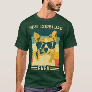 Camiseta Dia de os pais De  De Corgi Do Melhor Pai De Retro