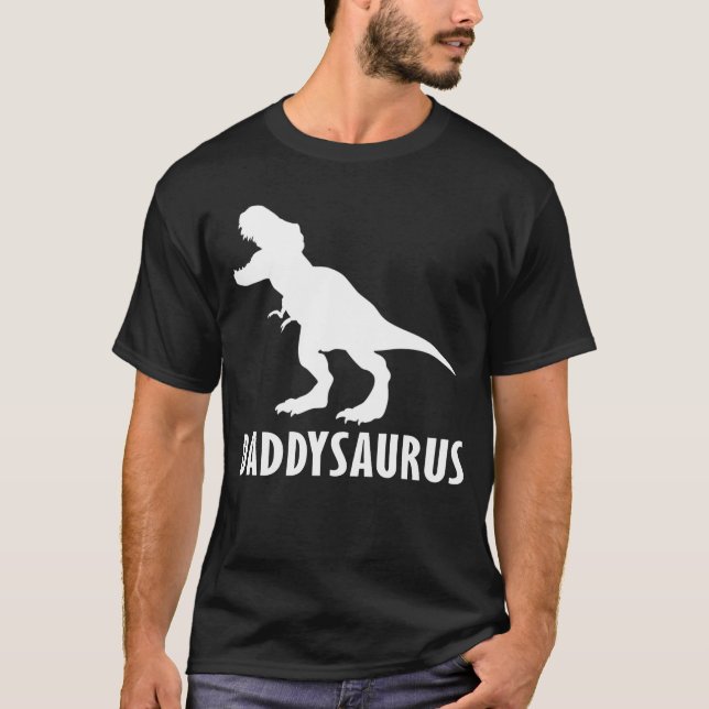 Camiseta dia de os pais de dinossauro pai (Frente)