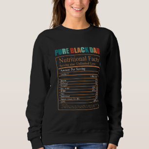 Camiseta Dia de os pais de Fatos Nutricionais de Pai Preto