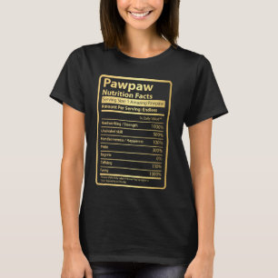 Camiseta Dia de os pais De Fatos Nutricionais Para Pawpaw