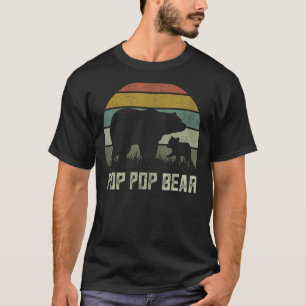Camiseta Dia de os pais De Filhotes Engraçado De Pop De Pop