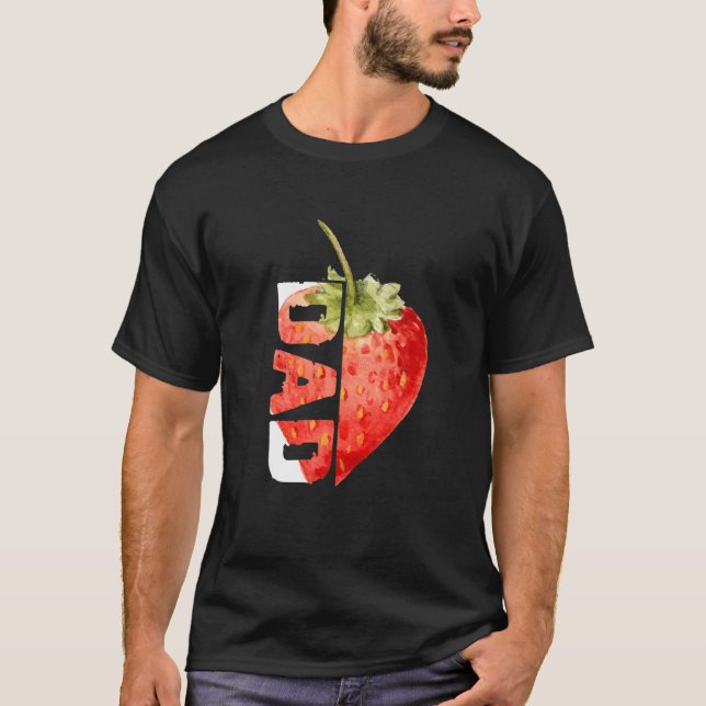 Camiseta Dia de os pais de Fruta de Pai de morango (Frente)