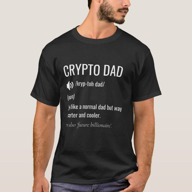 Camiseta Dia de os pais de HODL Bitde Definição de Pai Cryp (Frente)