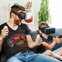 Camiseta Dia de os pais de Joystick Vermelho Engraçado Pret