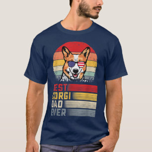Camiseta Dia de os pais De Melhor Pai De Corgi Retro Para M