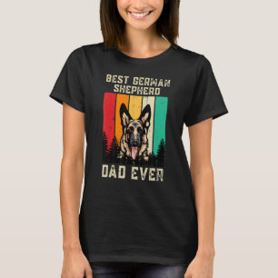 Camiseta Dia de os pais De Melhor Pai De German shepherd Vi