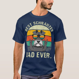 Camiseta Dia de os pais De Melhor Pai Schnauzer De Cão Vin