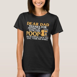 Camiseta Dia de os pais De Meninos Caro Pai Cão De Pet Cach