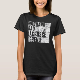 Camiseta Dia de os pais De Meninos Pai De Marido Lacrosse L