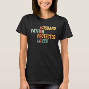 Camiseta Dia de os pais de Mens Padre Husband Protetor Amav