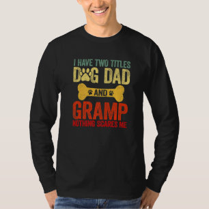 Camiseta Dia de os pais De Mens Retro Eu Tenho Dois Títulos