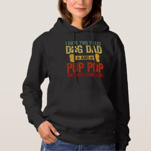 Camiseta Dia de os pais De Mens Retro Eu Tenho Dois Títulos
