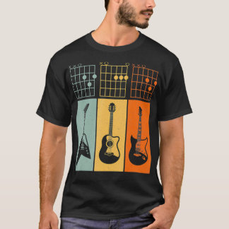 Camiseta Dia de os pais de Mens Vintage, PAI de Guitarista,
