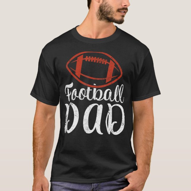 Camiseta Dia de os pais de Pai de futebol do Mens Futebol (Frente)