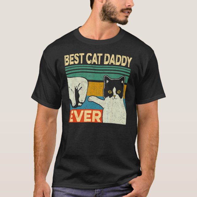 Camiseta Dia de os pais De Pai De Gato Mais Pai Do Gato (Frente)