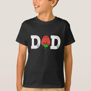 Camiseta Dia de os pais de Pai de Morango Fruta do trevo