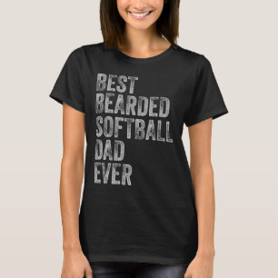 Camiseta Dia de os pais de Pai de softball barrado