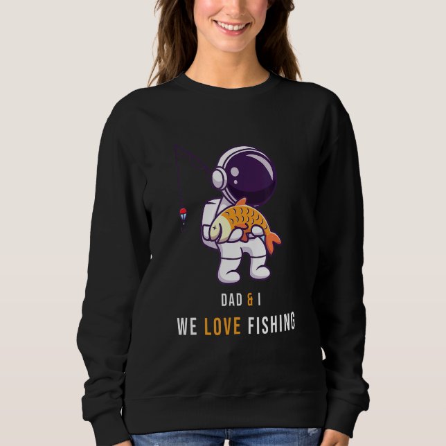 Camiseta Dia de os pais de Pai-Mãe-Astronauta-Pesca (Frente)