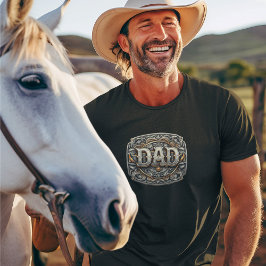 Camiseta Dia de os pais de PAI Rodeo do Cowboy Ocidental