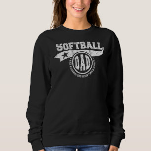 Camiseta Dia de os pais de Pai Softball no Dia Pai Esporte 